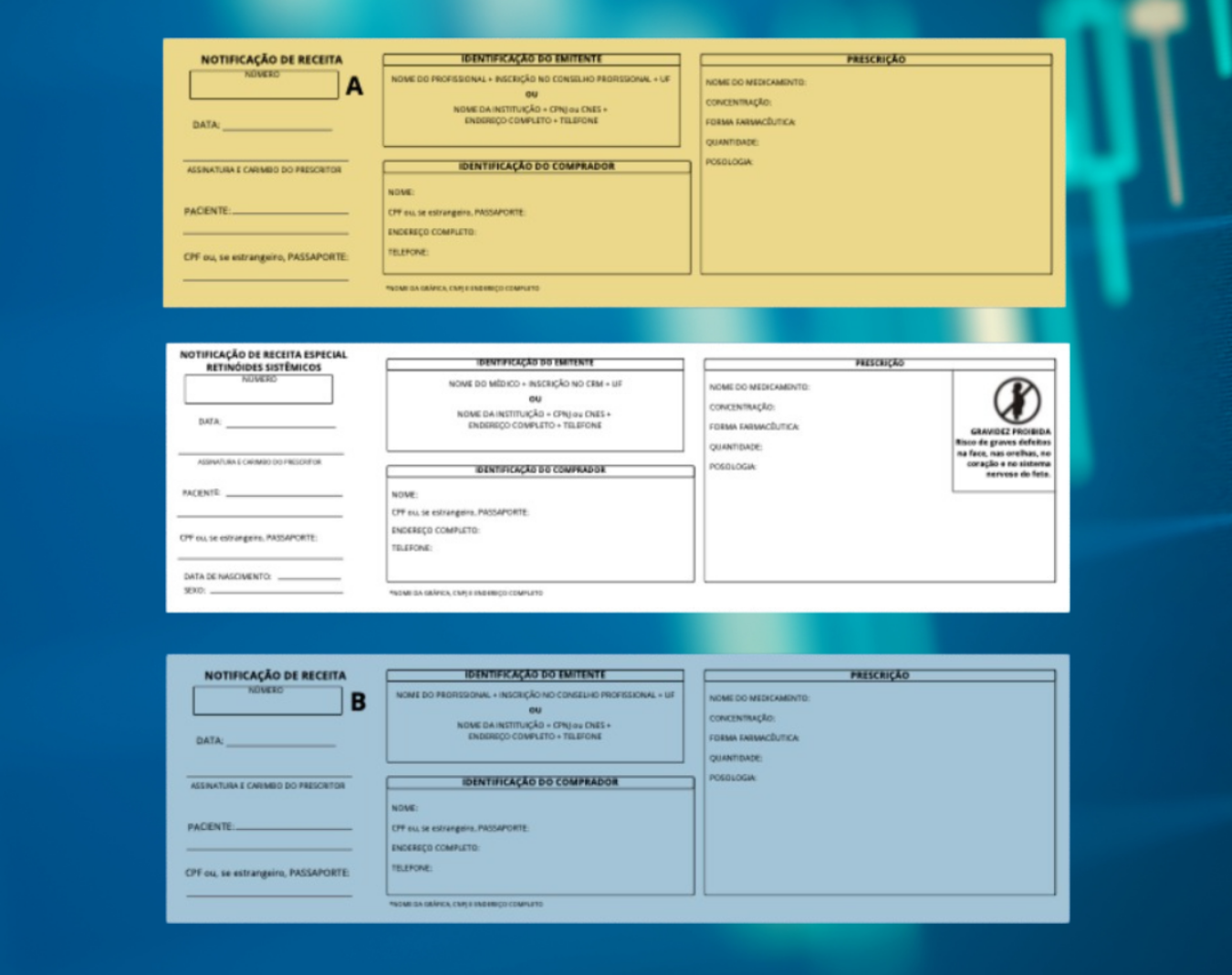 Atualização da Anvisa nos modelos de receitas para controlados começa a valer a partir de hoje