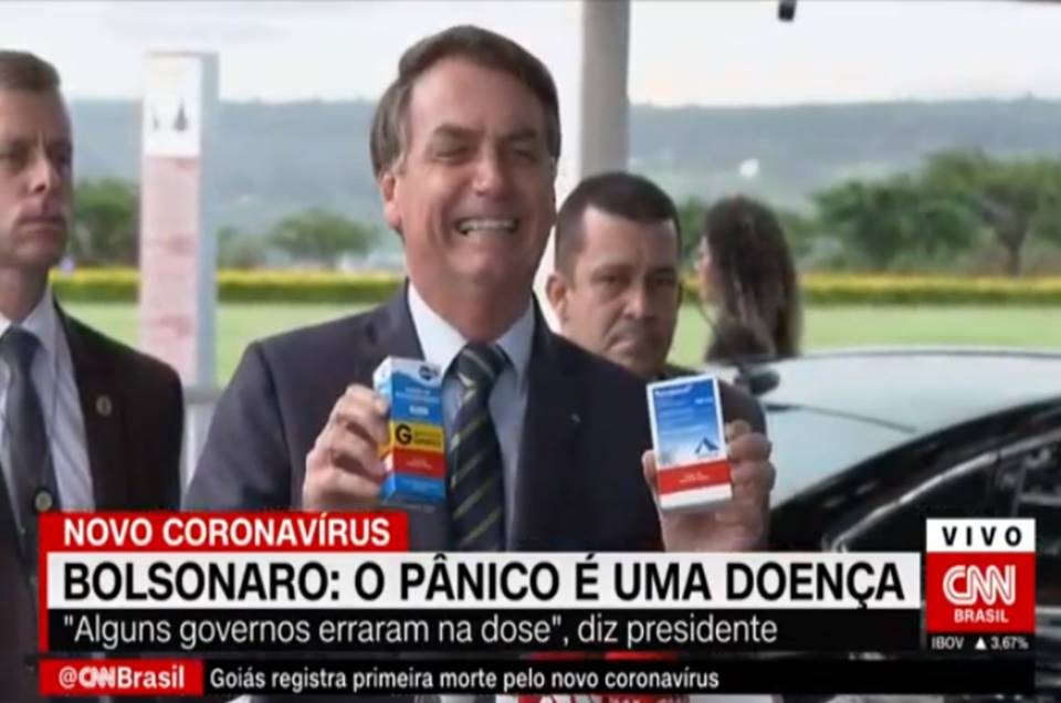 Cloroquina não tem efeito colateral afirma Bolsonaro