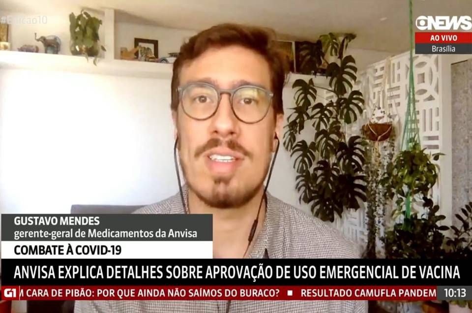 Farmacêutico é destaque na Globo News ao representar a Anvisa 