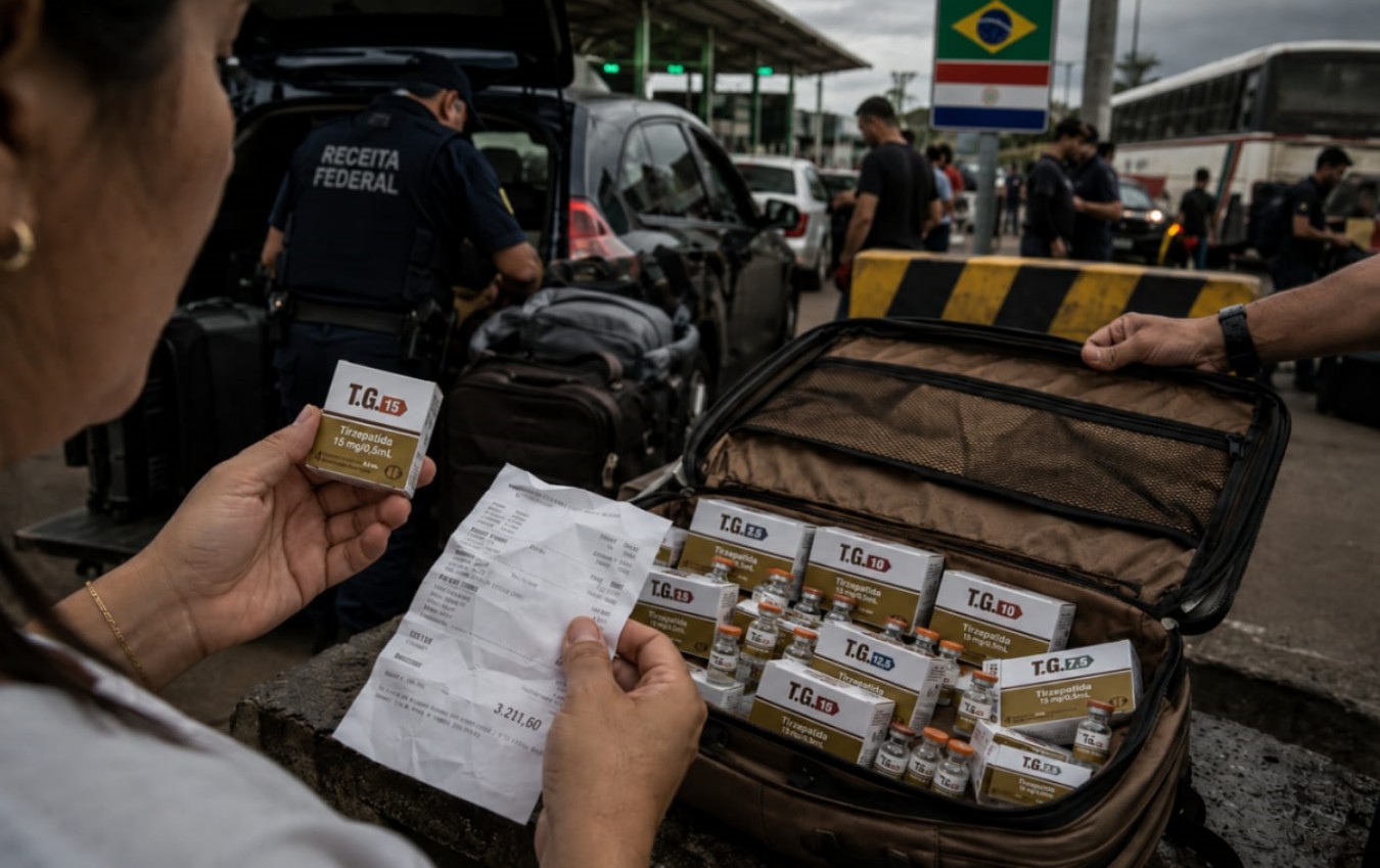 Muambeiro de caneta: como o alto custo do medicamento e o cerco à manipulação empurram pacientes para o novo contrabando da tirzepatida