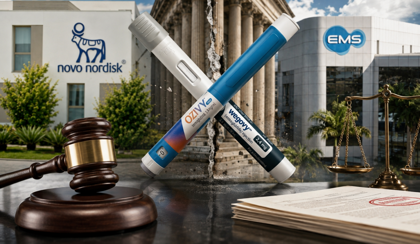Novo Nordisk sofre nova derrota na Justiça em disputa contra Ozivy da EMS