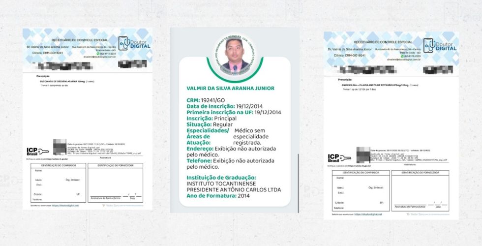 Nova denúncia de crime contra a saúde pública: segundo médico é flagrado vendendo receitas de controlados por aplicativo