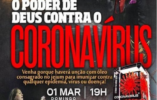 Igreja é investigada por prometer imunização do coronavírus com óleo
