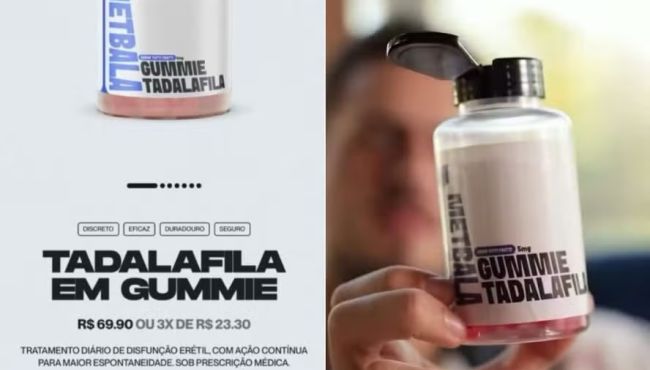 Sem registro, venda e divulgação de gummy de tadalafila “Metbala” é proibido pela Anvisa