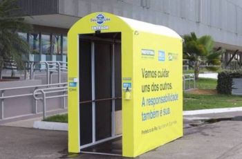 Rio de Janeiro recebe primeiras cabines de desinfecção