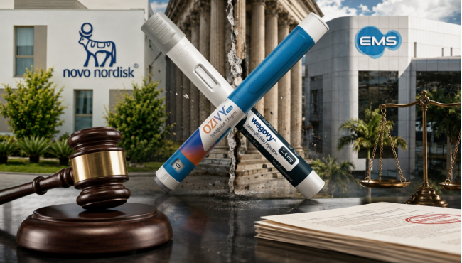 Novo Nordisk sofre nova derrota na Justiça em disputa contra Ozivy da EMS