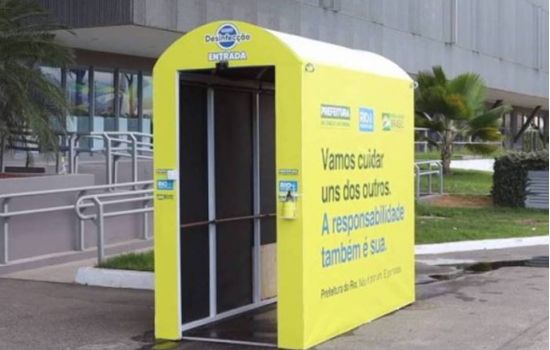 Rio de Janeiro recebe primeiras cabines de desinfecção