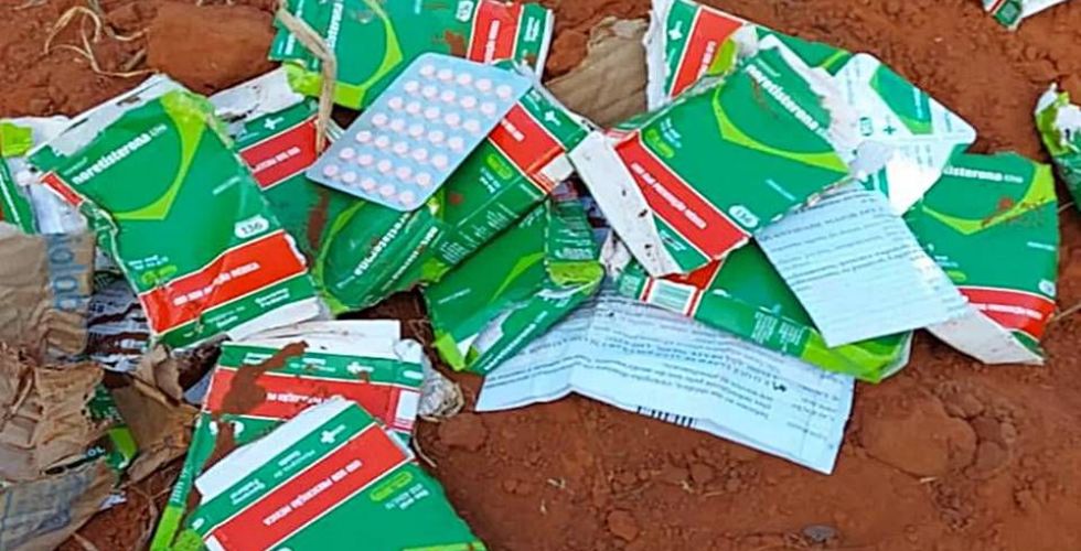 Medicamentos são encontrados em aterro sanitário