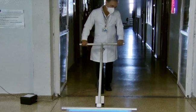 Coronavírus: USP desenvolve rodo com raio ultravioleta para desinfectar hospitais