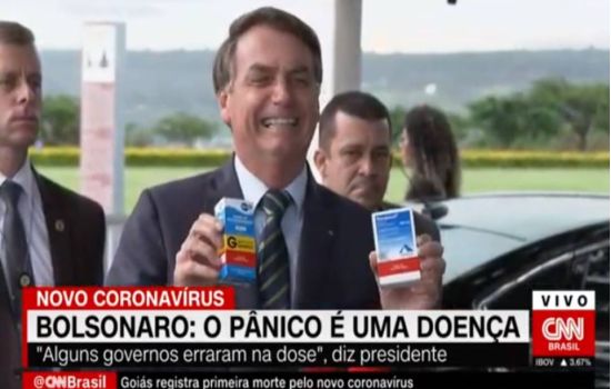 "Cloroquina não tem efeito colateral" afirma Bolsonaro