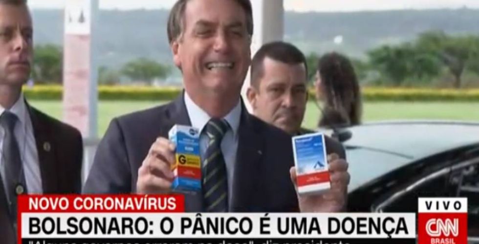 "Cloroquina não tem efeito colateral" afirma Bolsonaro