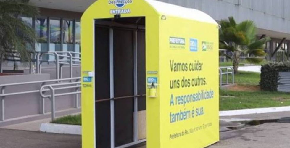 Rio de Janeiro recebe primeiras cabines de desinfecção
