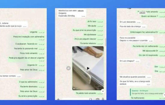 Prints revelam que médica admitiu erro na prescrição que levou menino de 6 anos a óbito